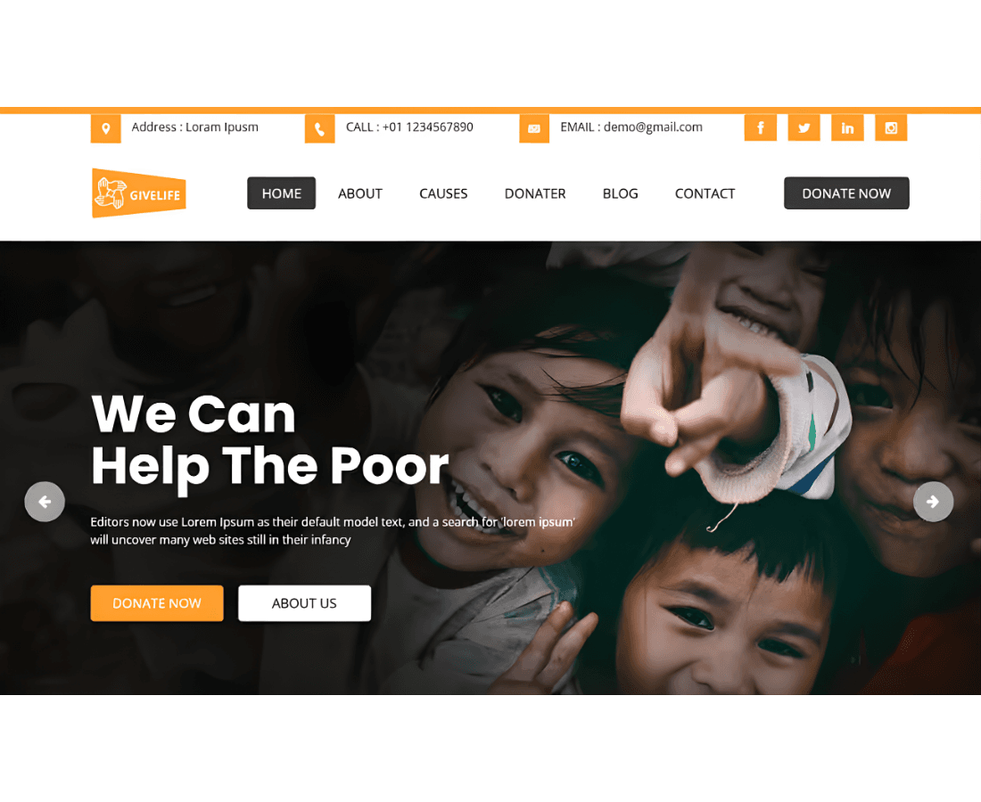 website design in Hyderabad - NGO _ Non-Profit Website Designing's