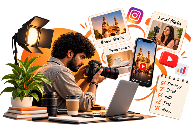 Personal branding content creation and professional photography in Hyderabad