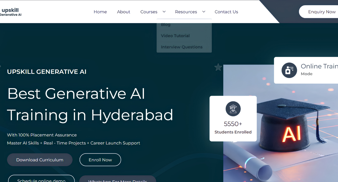 upskill generative ai website project